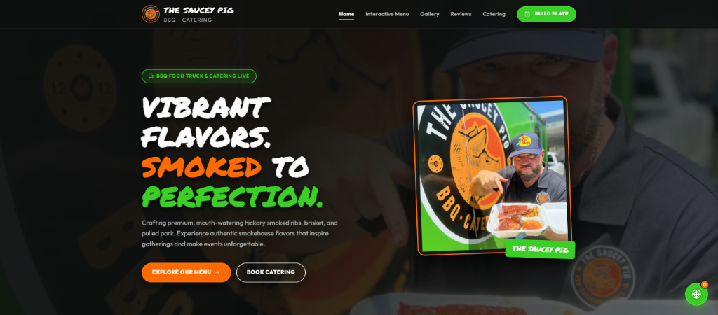 Saucy Pig BBQ Website