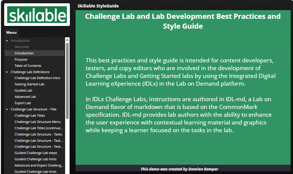 Skillable Style Guide